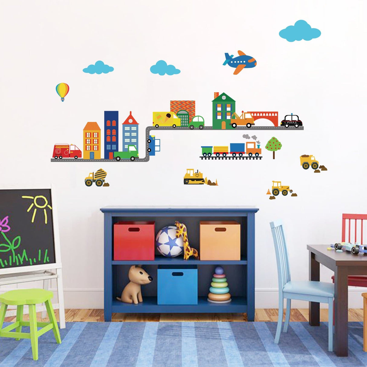 Construction Vehicles Wall Decals