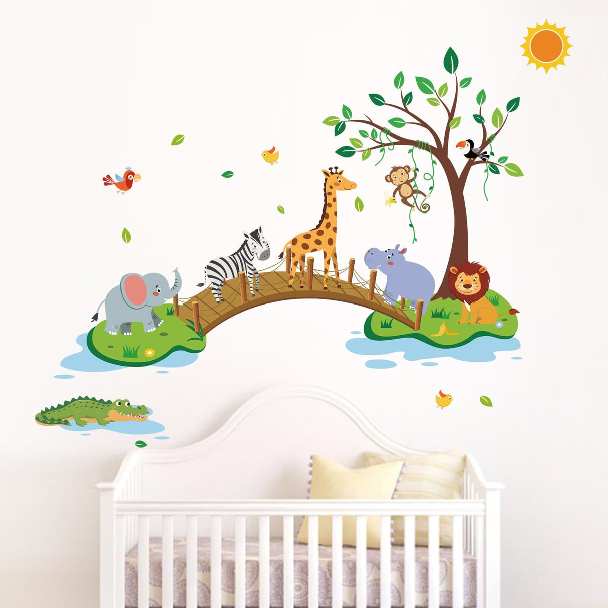 Jungle Animals Tree Wall Decals