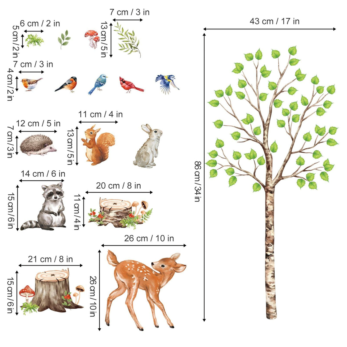 Forest Animal Wall Decals