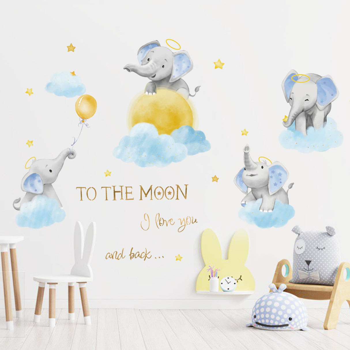 Elephant Cloud Wall Decals
