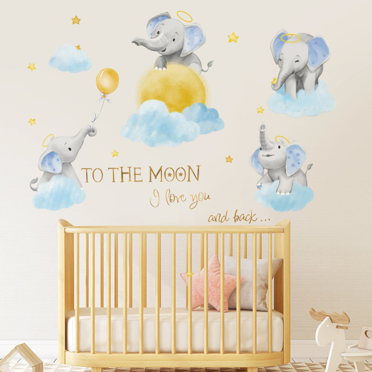 Elephant Cloud Wall Decals