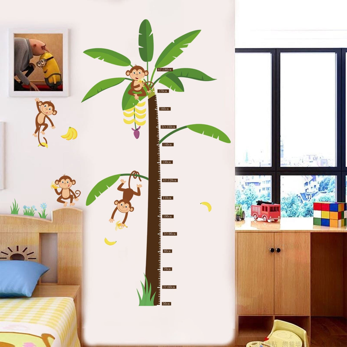 Monkey Height Chart Wall Decals