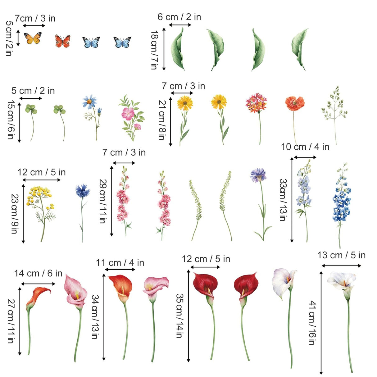 Calla Lily Flower Wall Decals