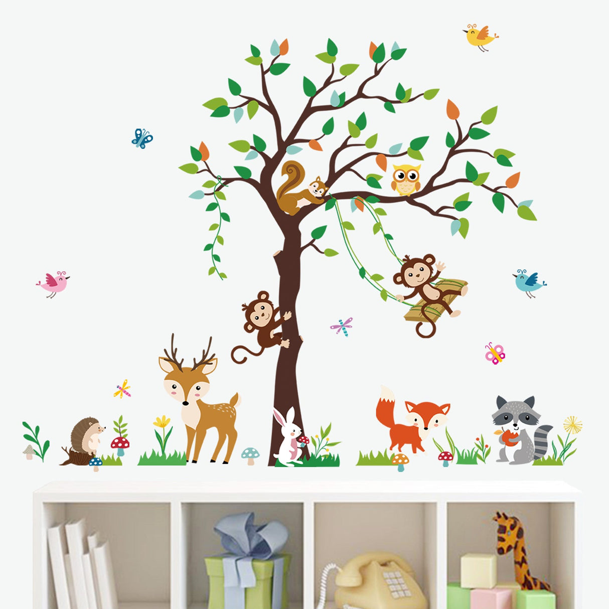 Forest Animals Tree Wall Decals