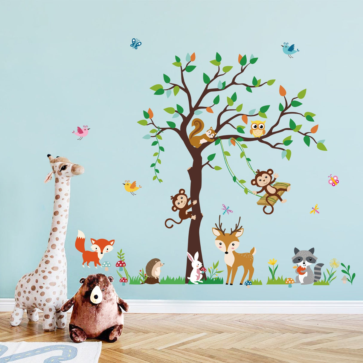 Forest Animals Tree Wall Decals