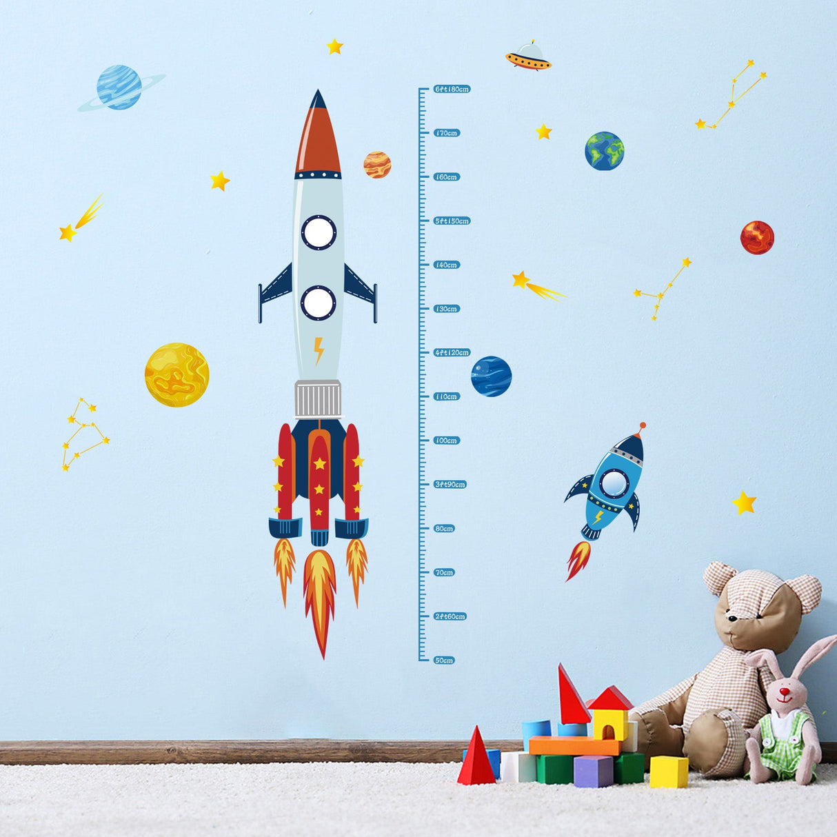 Rocket Height Chart Wall Decals