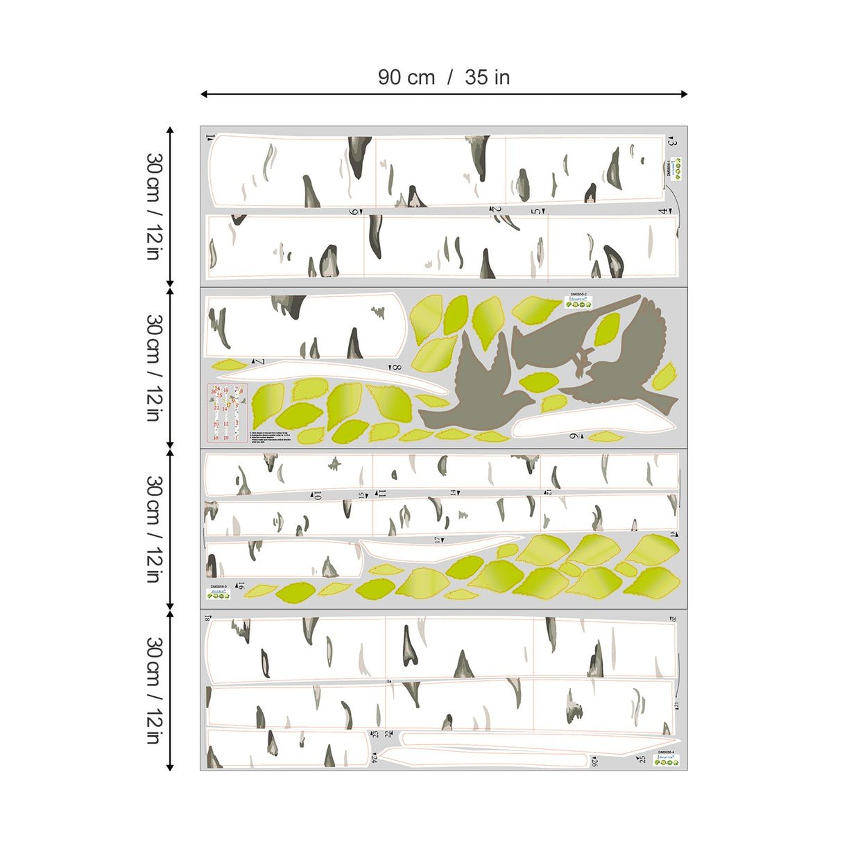 Large Birch Trees Wall Decals