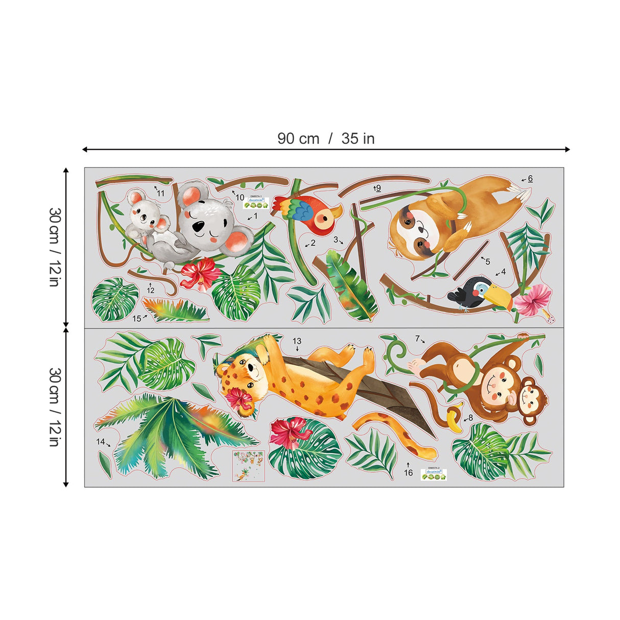 Jungle Animals Wall Decals