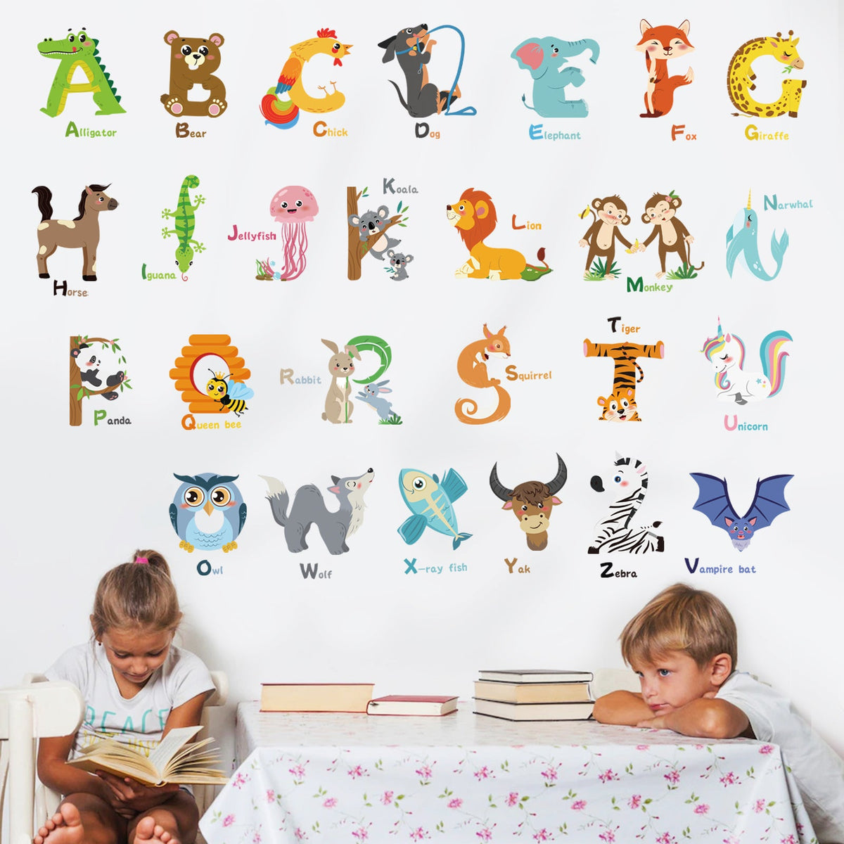 Animal Alphabet ABC Wall Decals – Feblilac Store