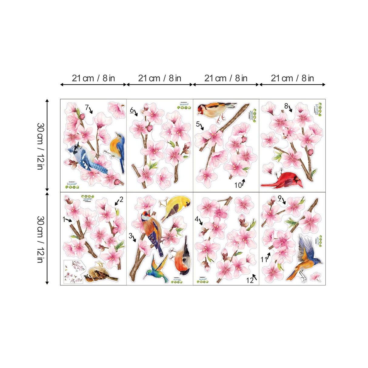 Cherry Blossom Branch Window Decals