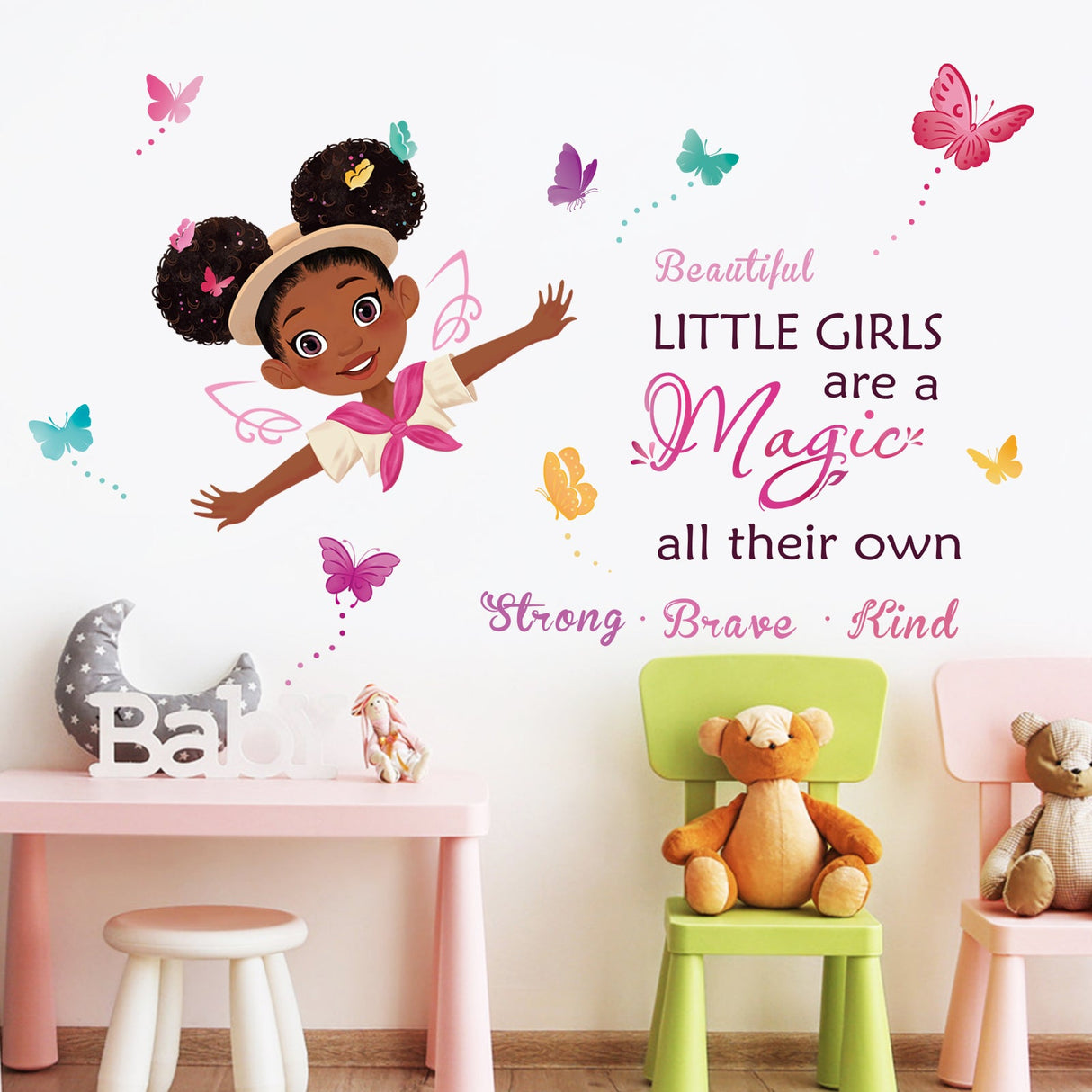 Black Girl Inspirational Quote Wall Decals