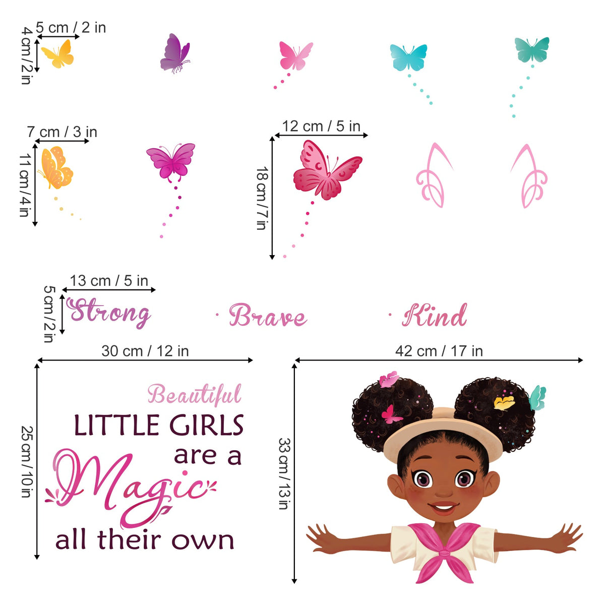 Black Girl Inspirational Quote Wall Decals