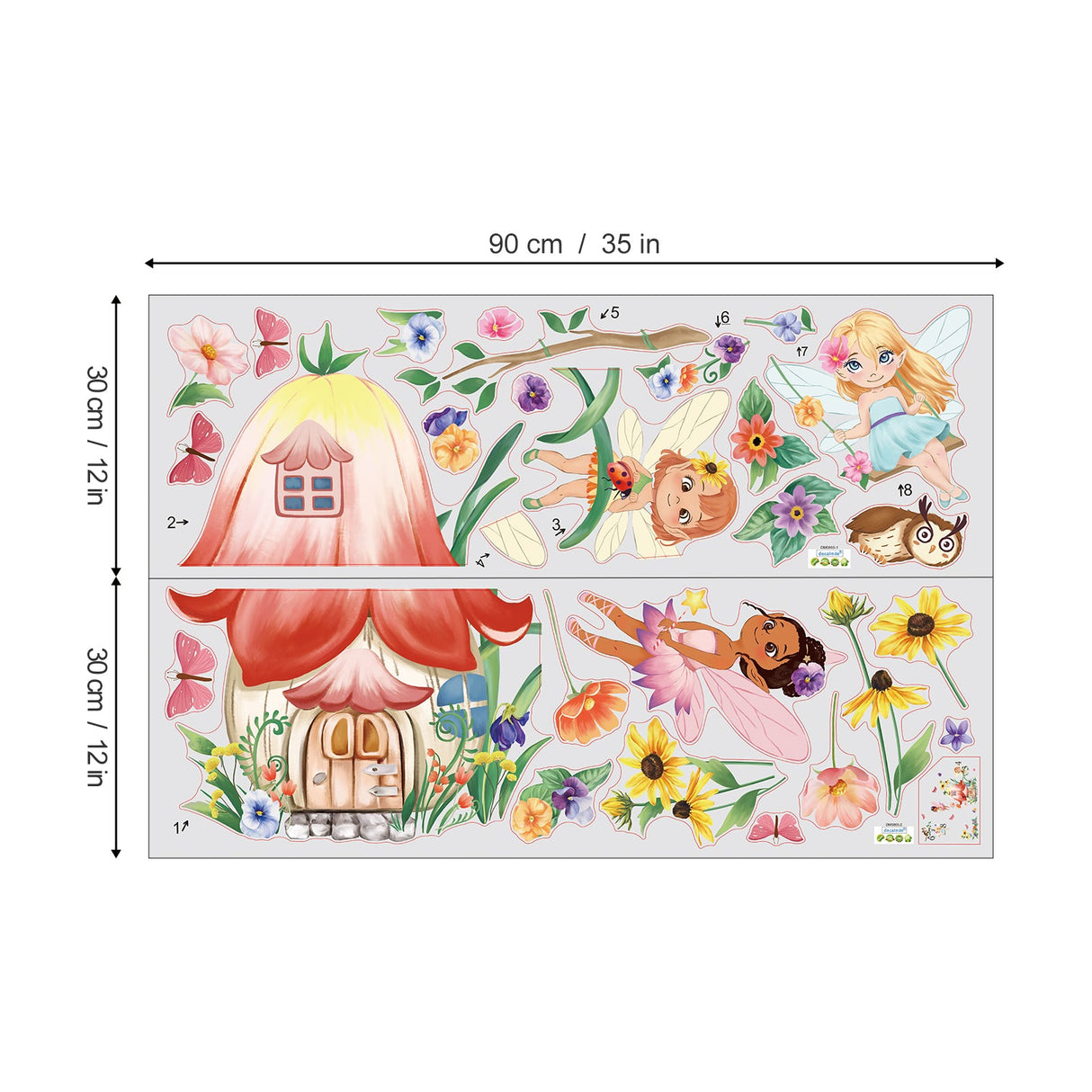 Fairy Mushroom Wall Decals