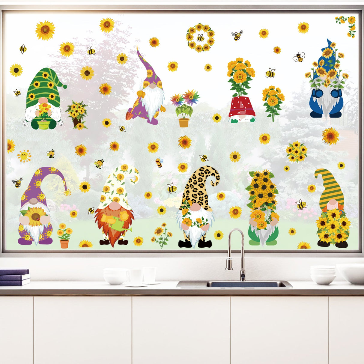 Summer Sunflower Window Decals