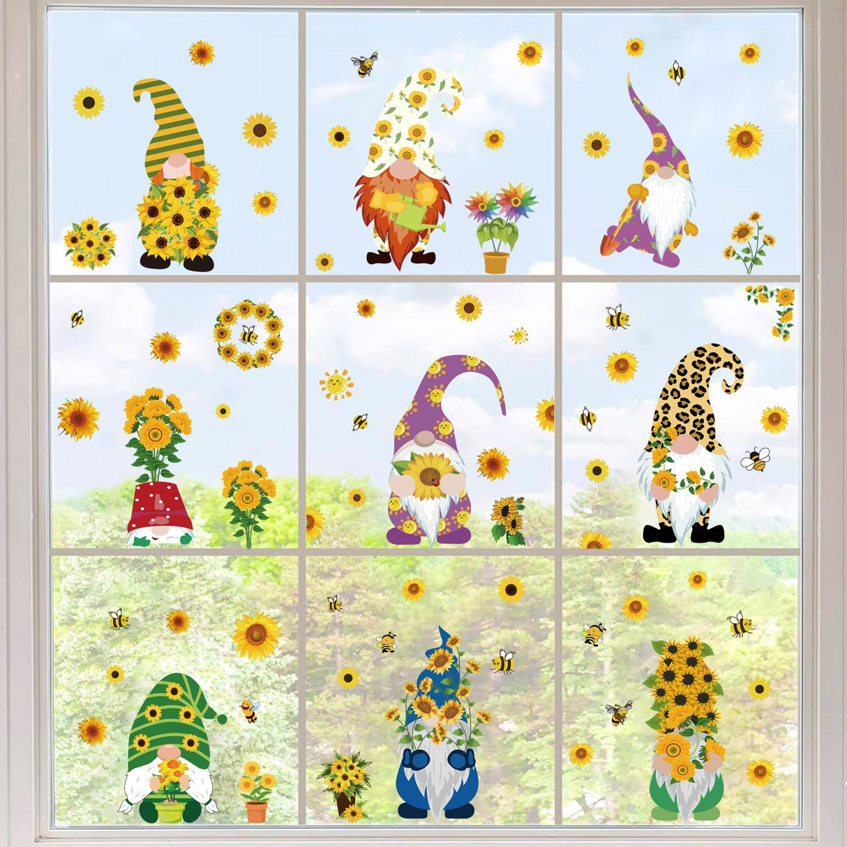 Summer Sunflower Window Decals