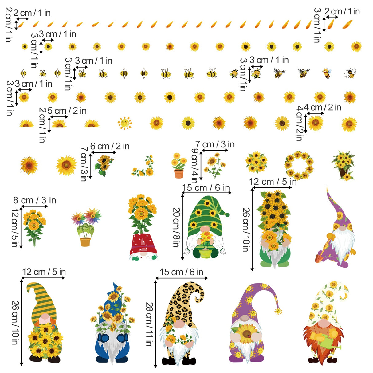 Summer Sunflower Window Decals
