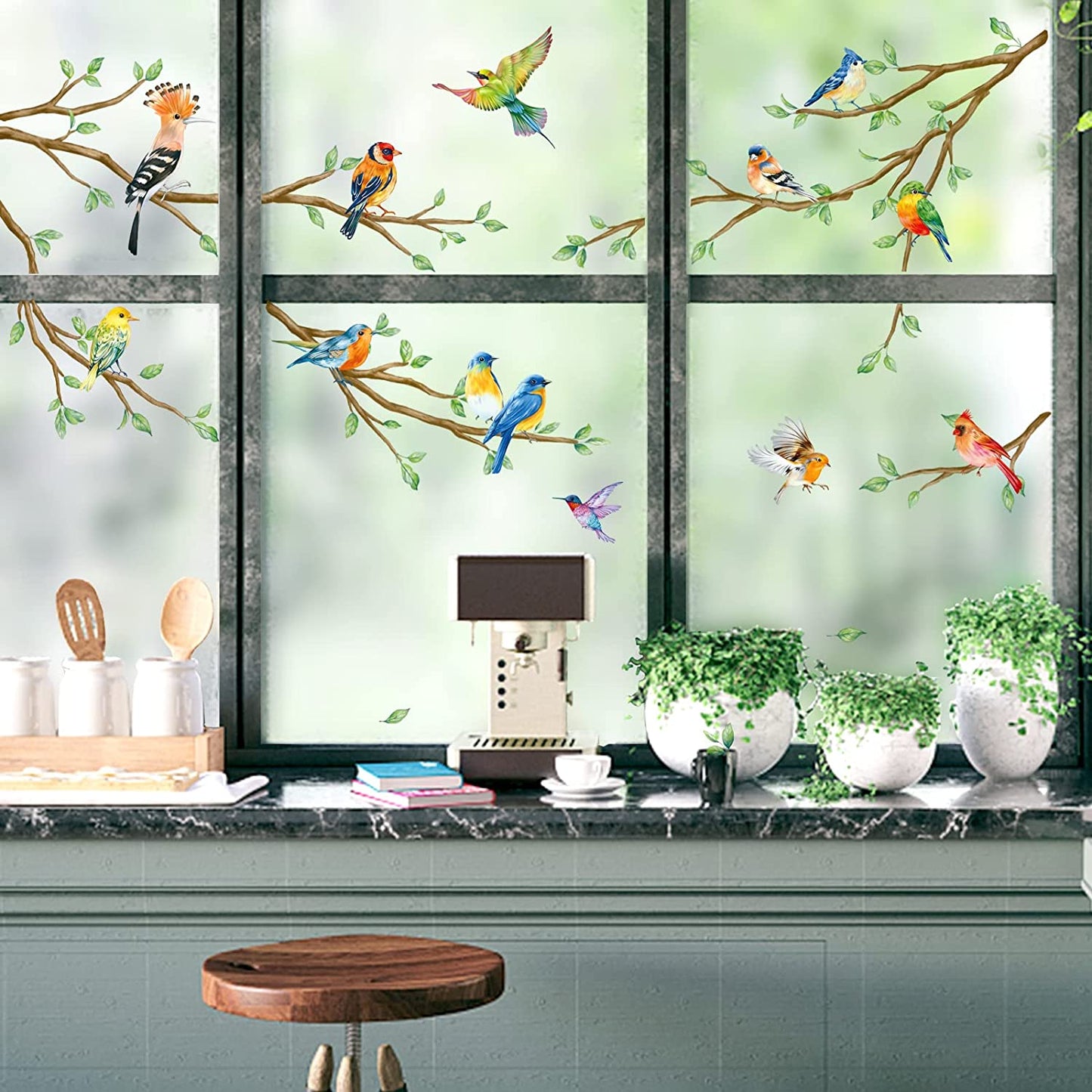 Summer Tree Branch Window Decals