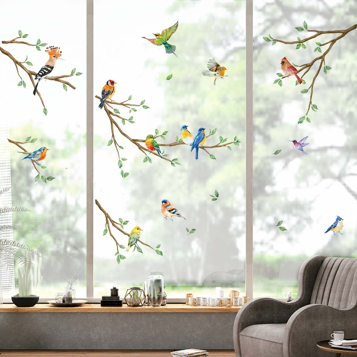 Summer Tree Branch Window Decals