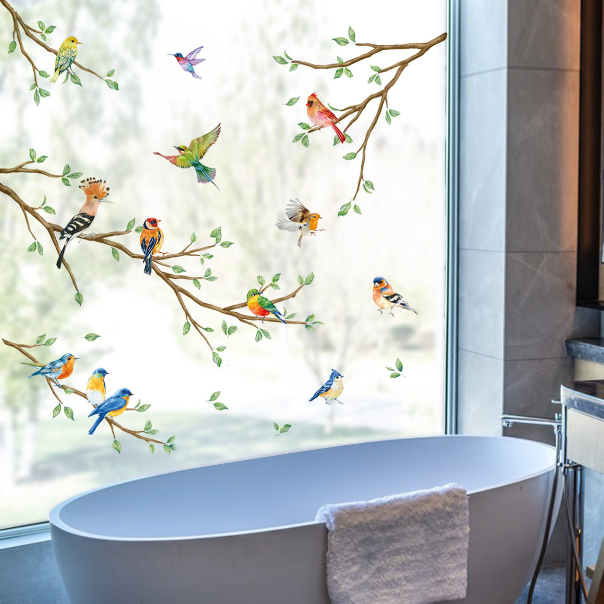 Summer Tree Branch Window Decals