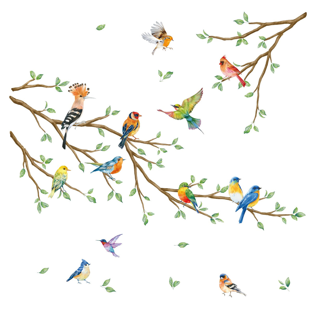 Summer Tree Branch Window Decals