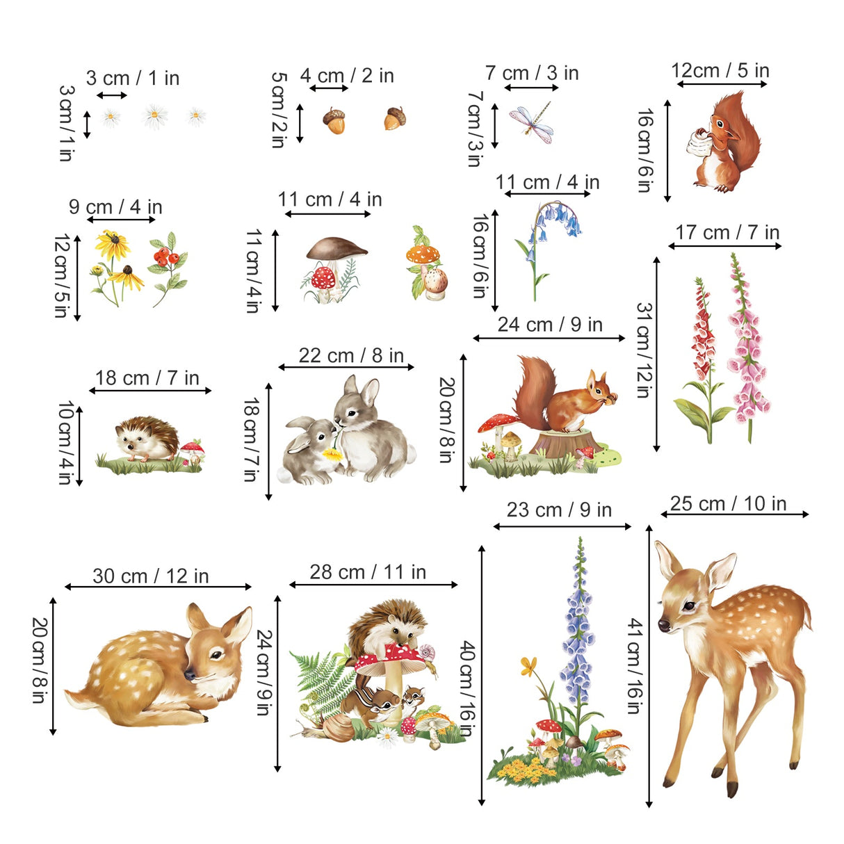 Woodland Animal Wall Decals