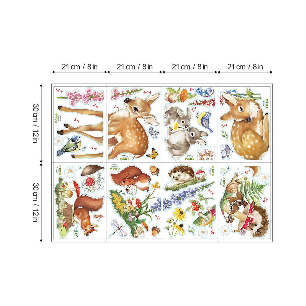 Woodland Animal Wall Decals