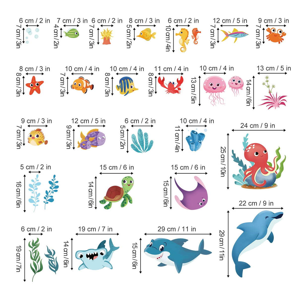 Under The Sea Fish Wall Decals