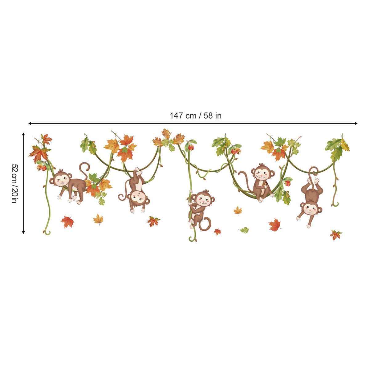 Monkey Climbing Tree Wall Decals