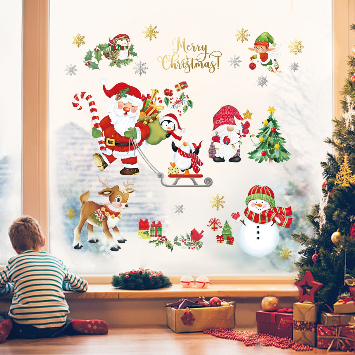 Christmas Window Wall Decals