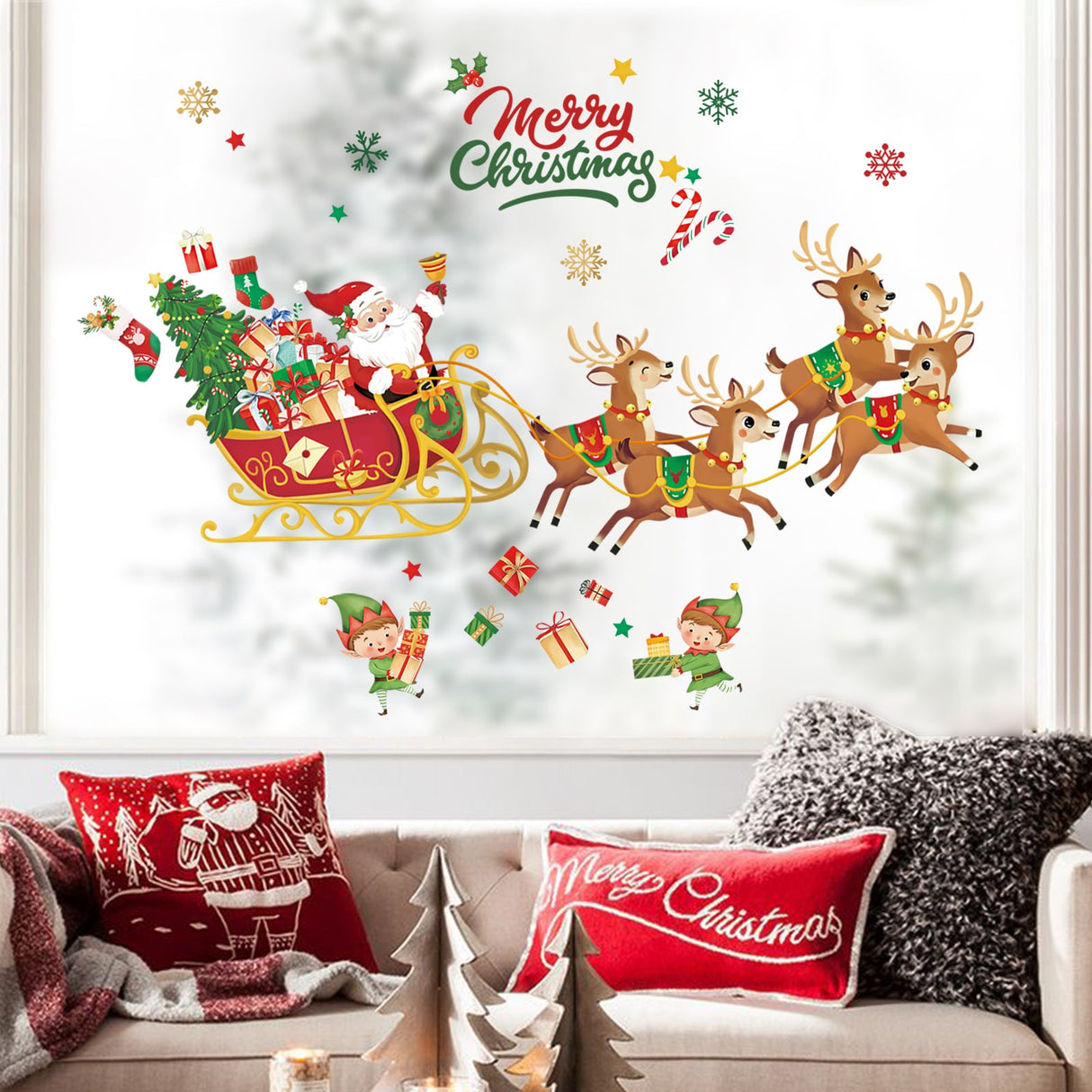 Christmas Window Wall Decals