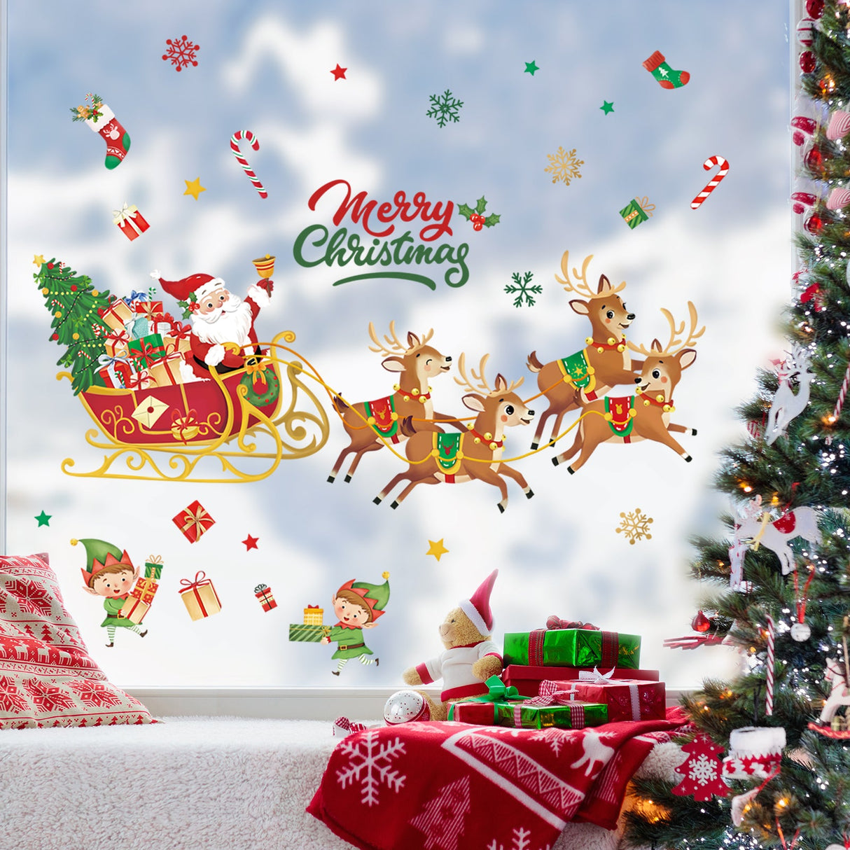 Christmas Window Wall Decals