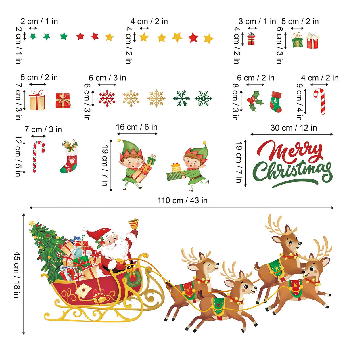 Christmas Window Wall Decals