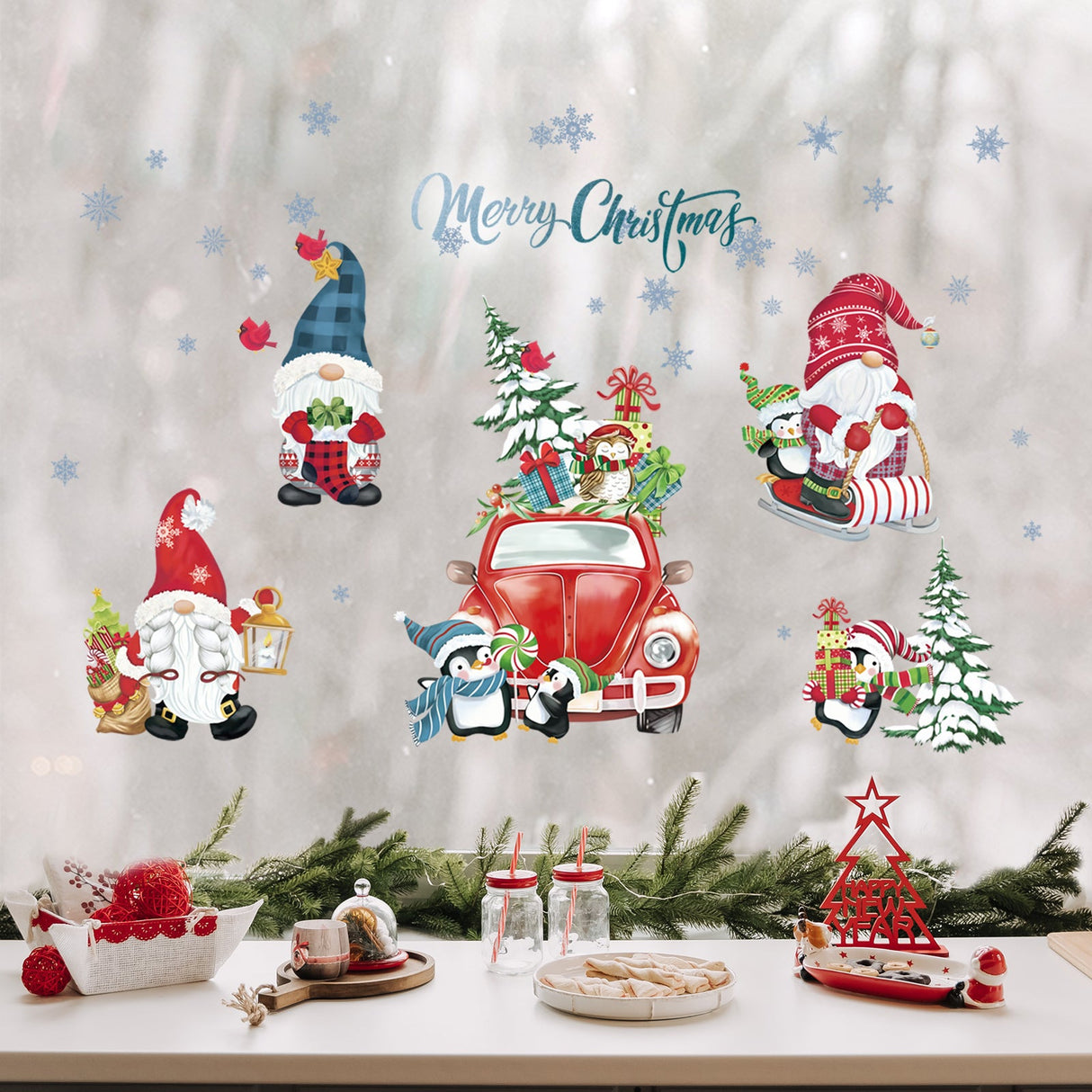 Christmas Window Wall Decals