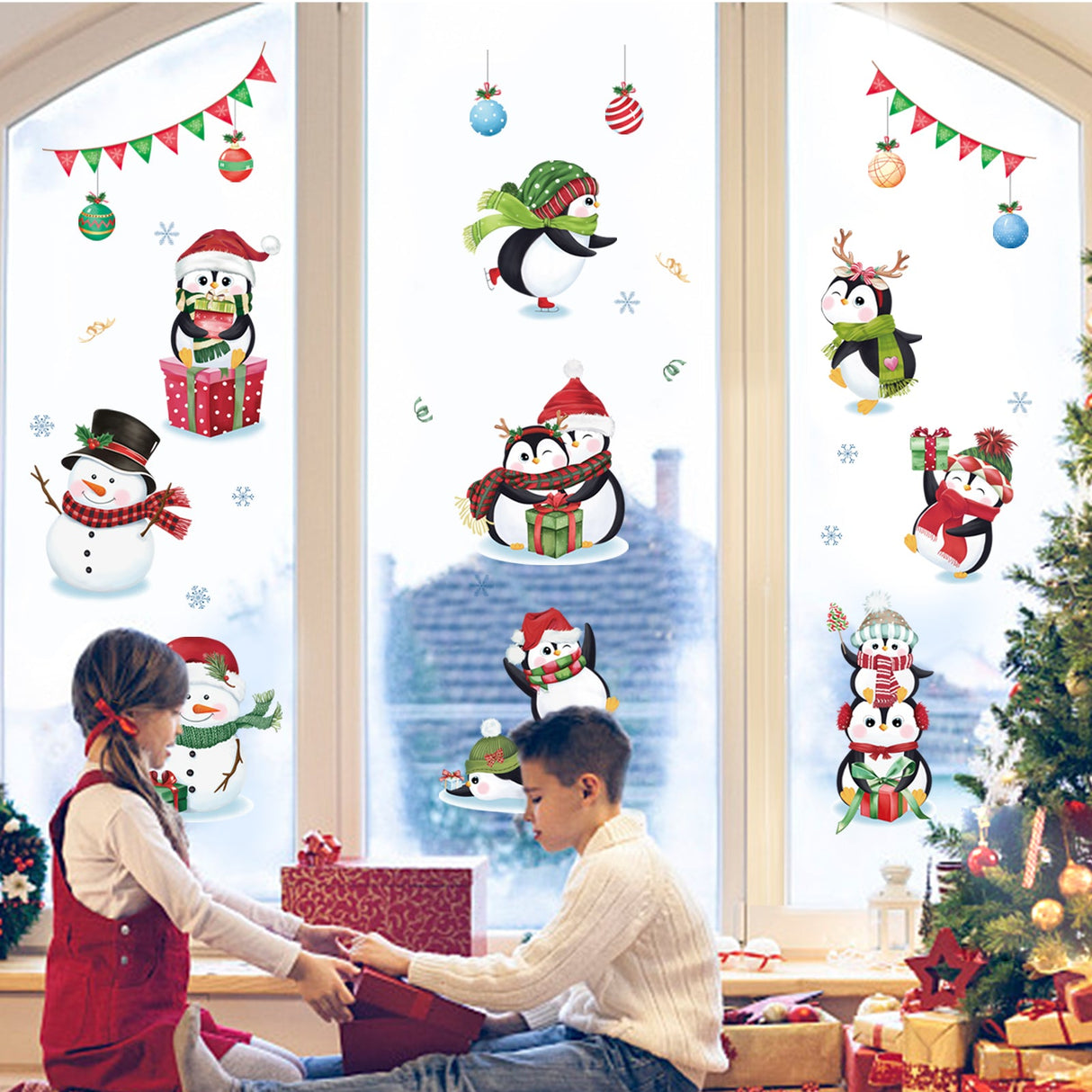 Christmas Window Wall Decals
