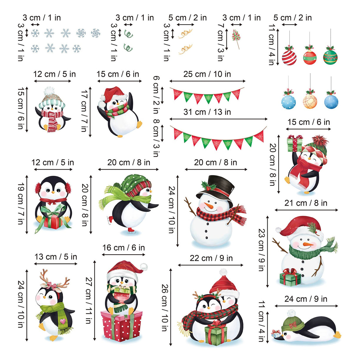 Christmas Window Wall Decals