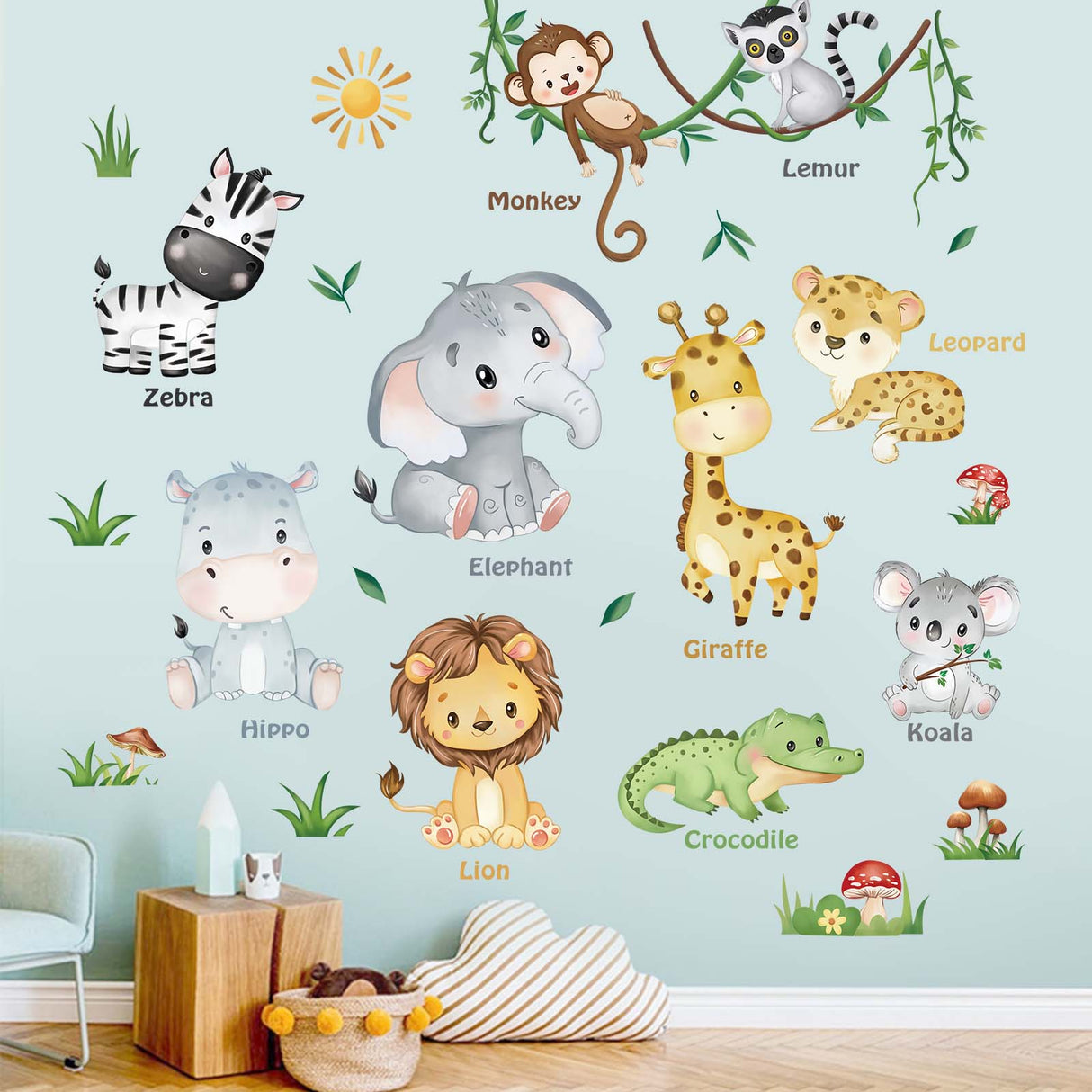 Jungle Animals Wall Decals