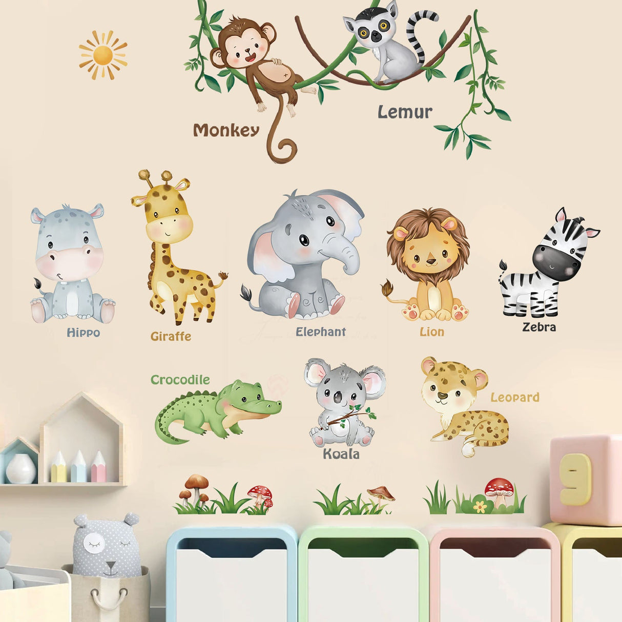 Jungle Animals Wall Decals