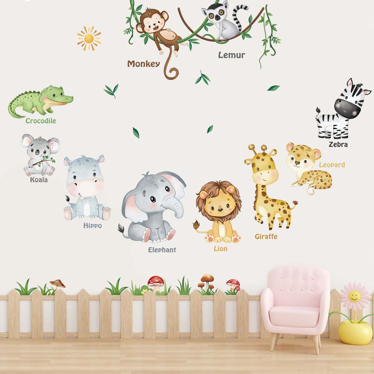 Jungle Animals Wall Decals