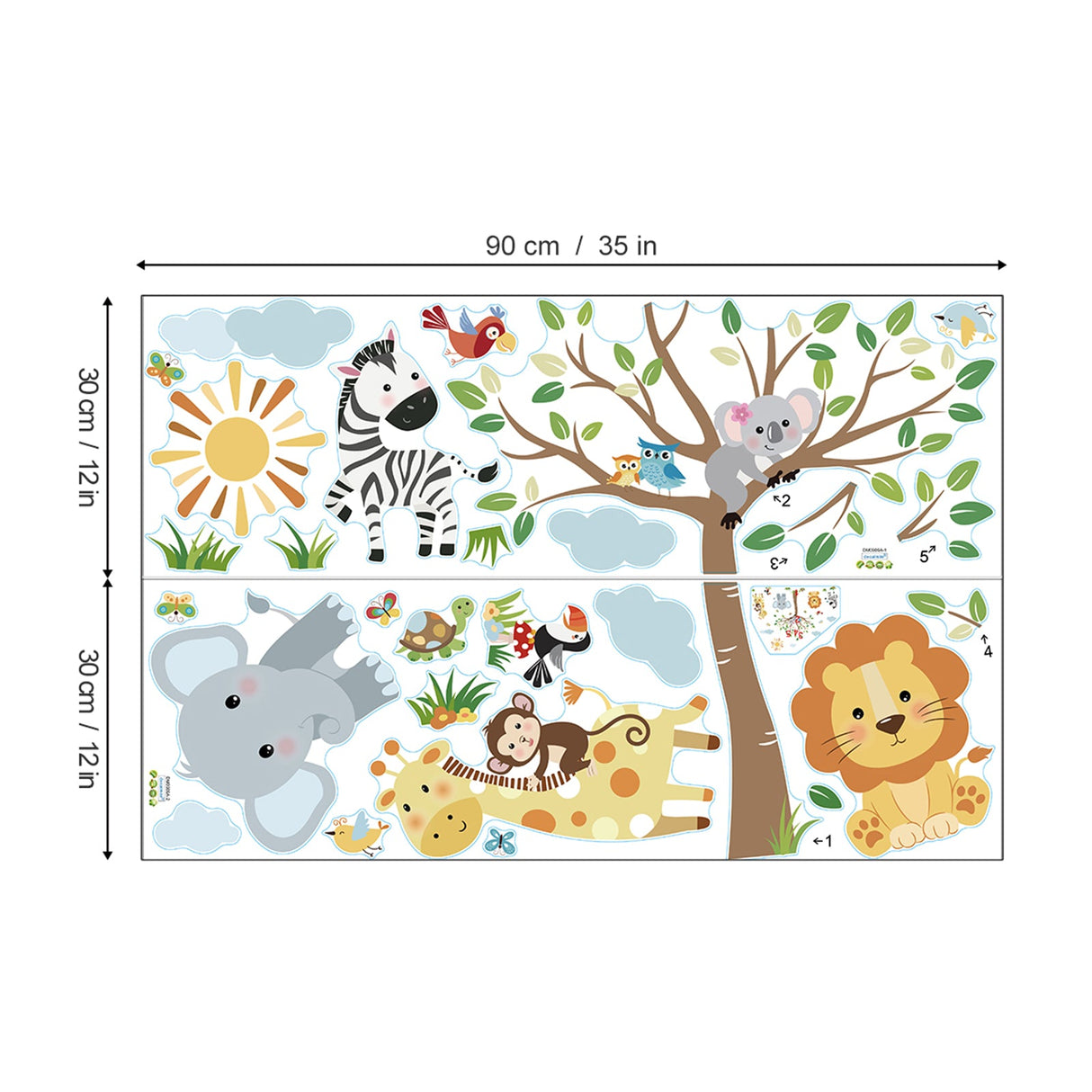 Jungle Animals Wall Decals