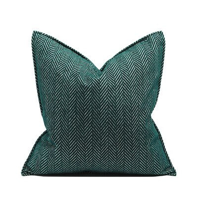 Cushion Cover Decorative Pillow Case Modern Simple Green Art Swallow Gird Soft Chenille Coussin Sofa Chair Cushion Case