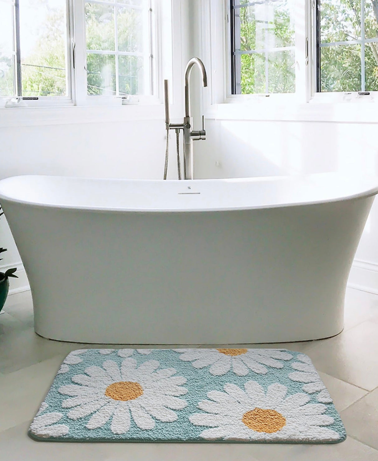 Feblilac Cute Daisy Bath Mat