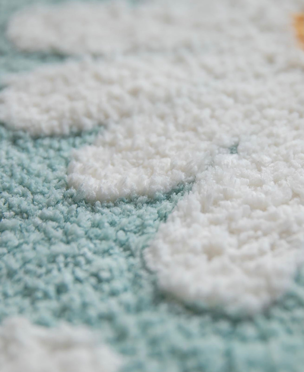 Feblilac Blue Daisy Runner Mat for Bedroom, Flower Floral Area Rug, Soft Plush Carpet for Living Room Bedroom Bathroom