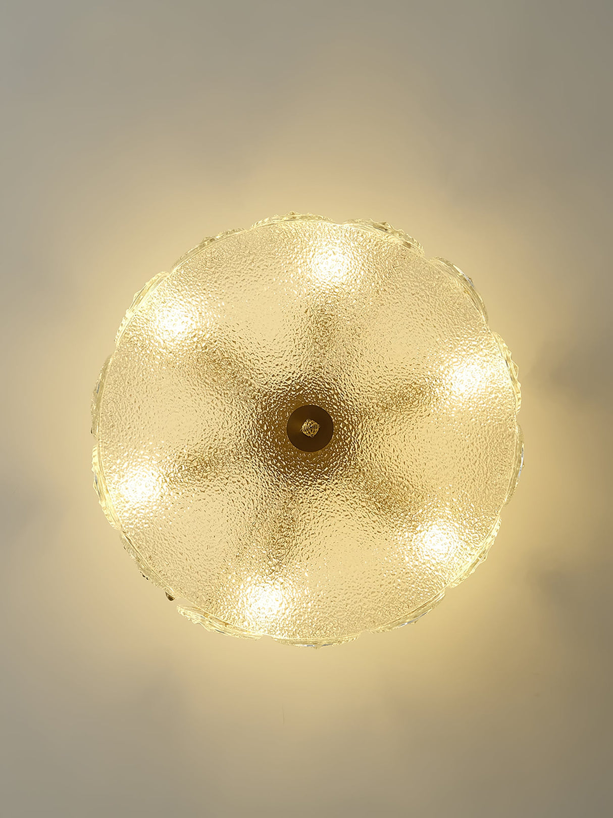 Decorative Pattern Glass Round Chandelier