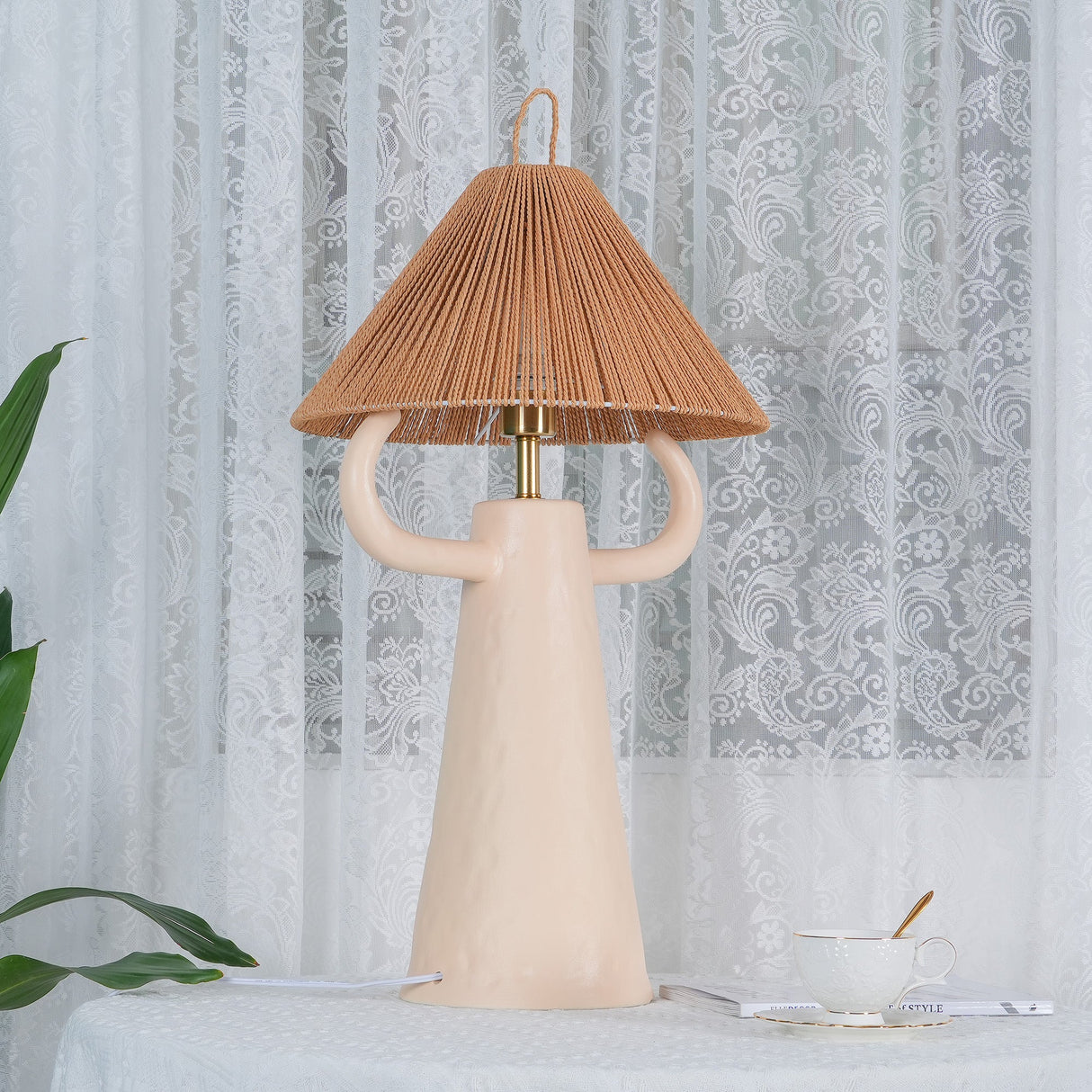 Horns Ceramic Table Lamp