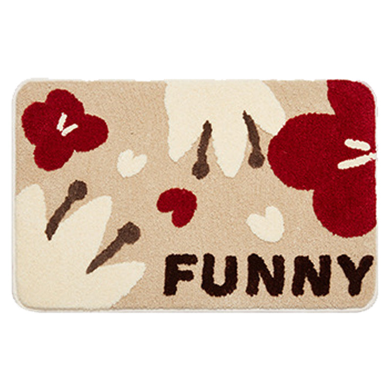 Leaves flower and Forest Bath Mat