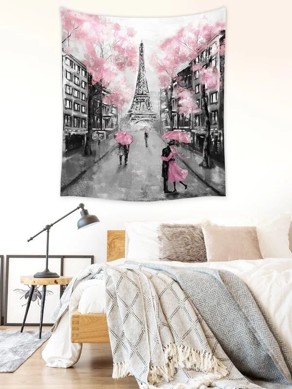 Eiffel Tower Print Tapestry