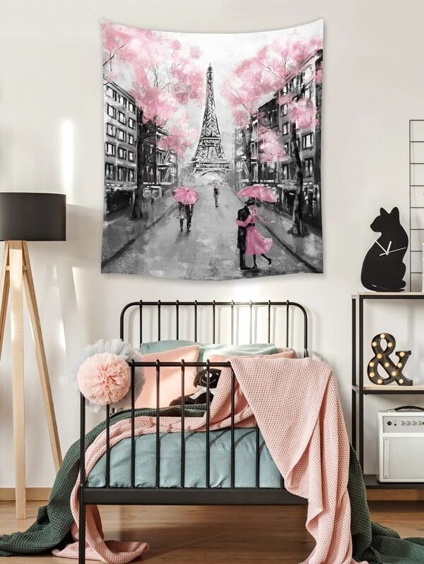 Eiffel Tower Print Tapestry