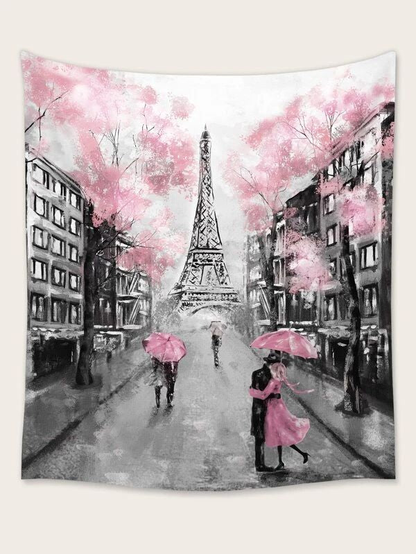 Eiffel Tower Print Tapestry