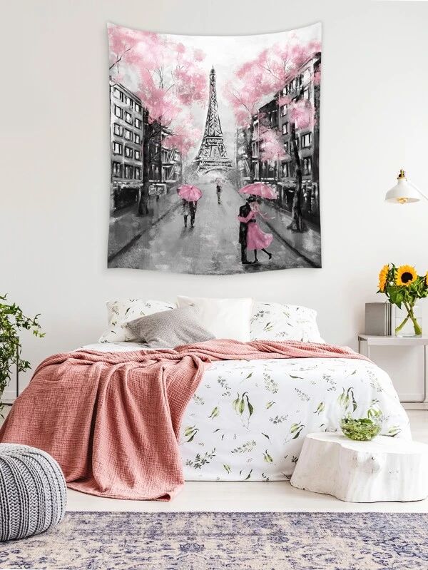 Eiffel Tower Print Tapestry