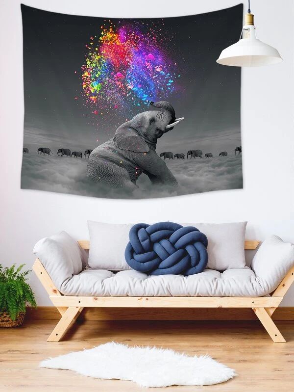 Elephant Print Tapestry
